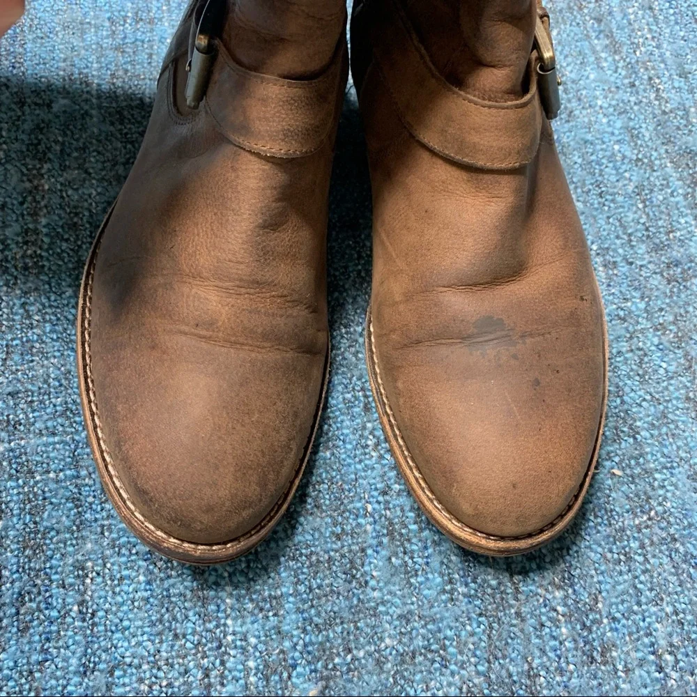 Cole Haan Petra Brown Leather Riding Boots Knee High Women's Size 5.5 Side Zip